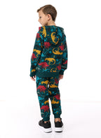 Boys' 2-Piece Printed Dinosaur Hoodie And Jogger Set