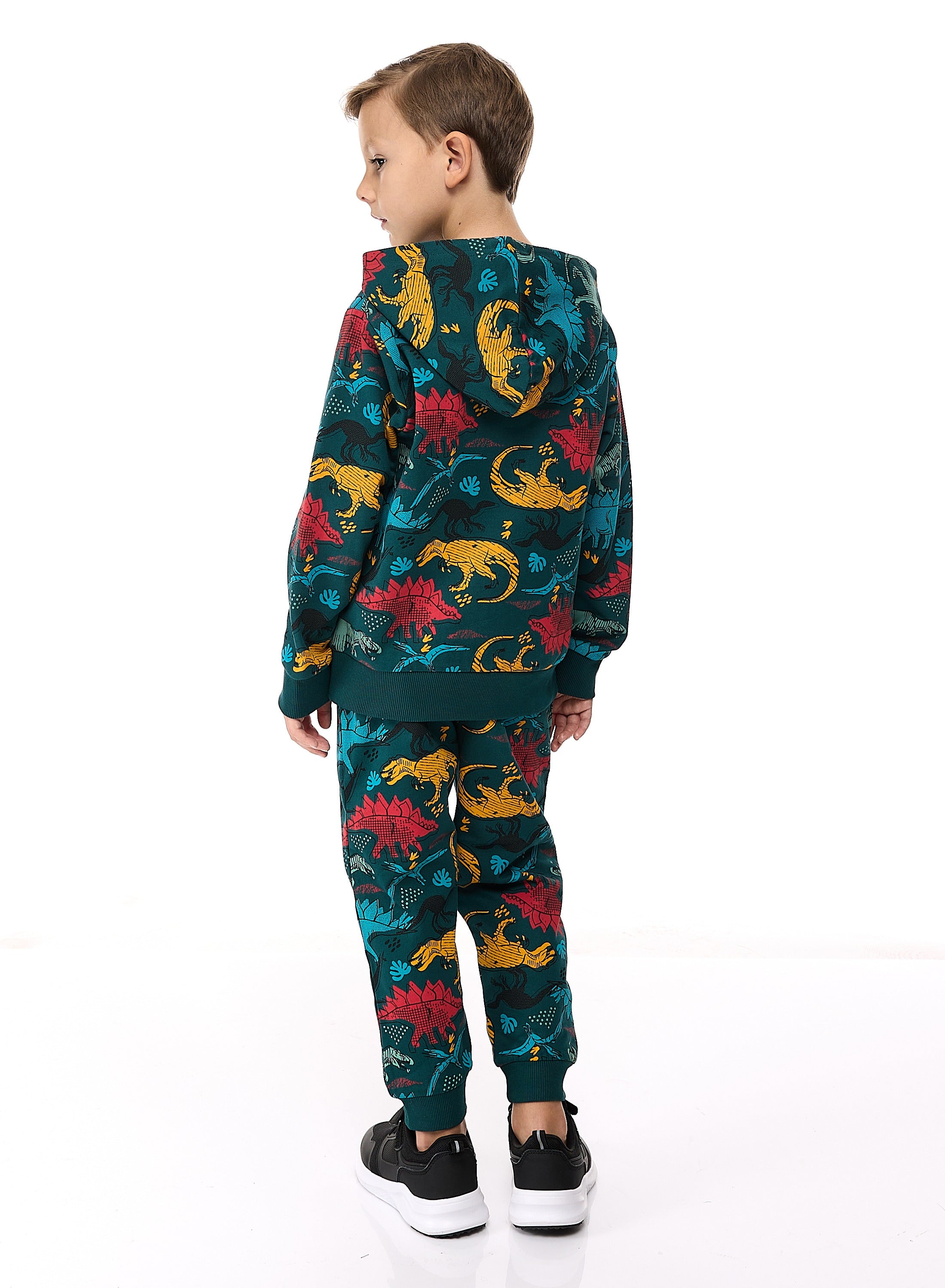 Boys' 2-Piece Printed Dinosaur Hoodie And Jogger Set