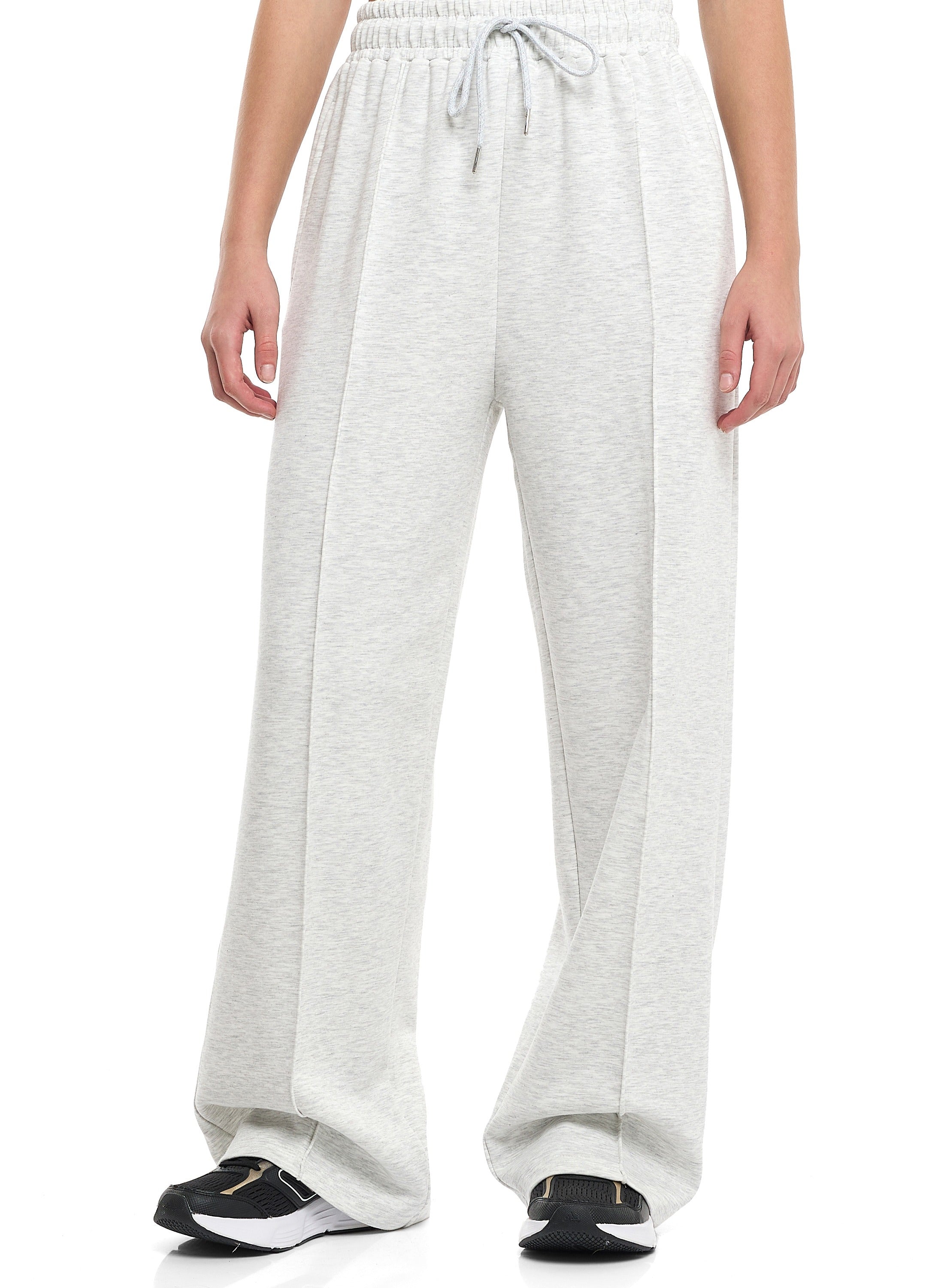 2 Piece Set-  Zip-Front Hoodie & Wide-Leg Trousers Set