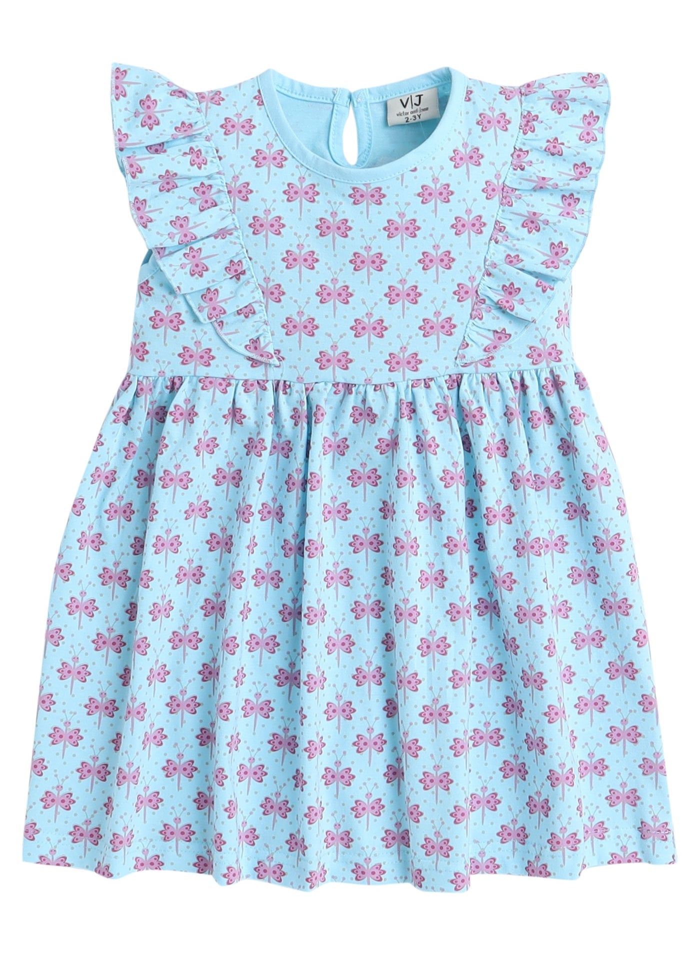 Victor And Jane - All-Over Printed Ruffle Dress (Pack Of 2)