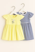 Victor And Jane - All-Over Printed Ruffle Dress (Pack Of 2)