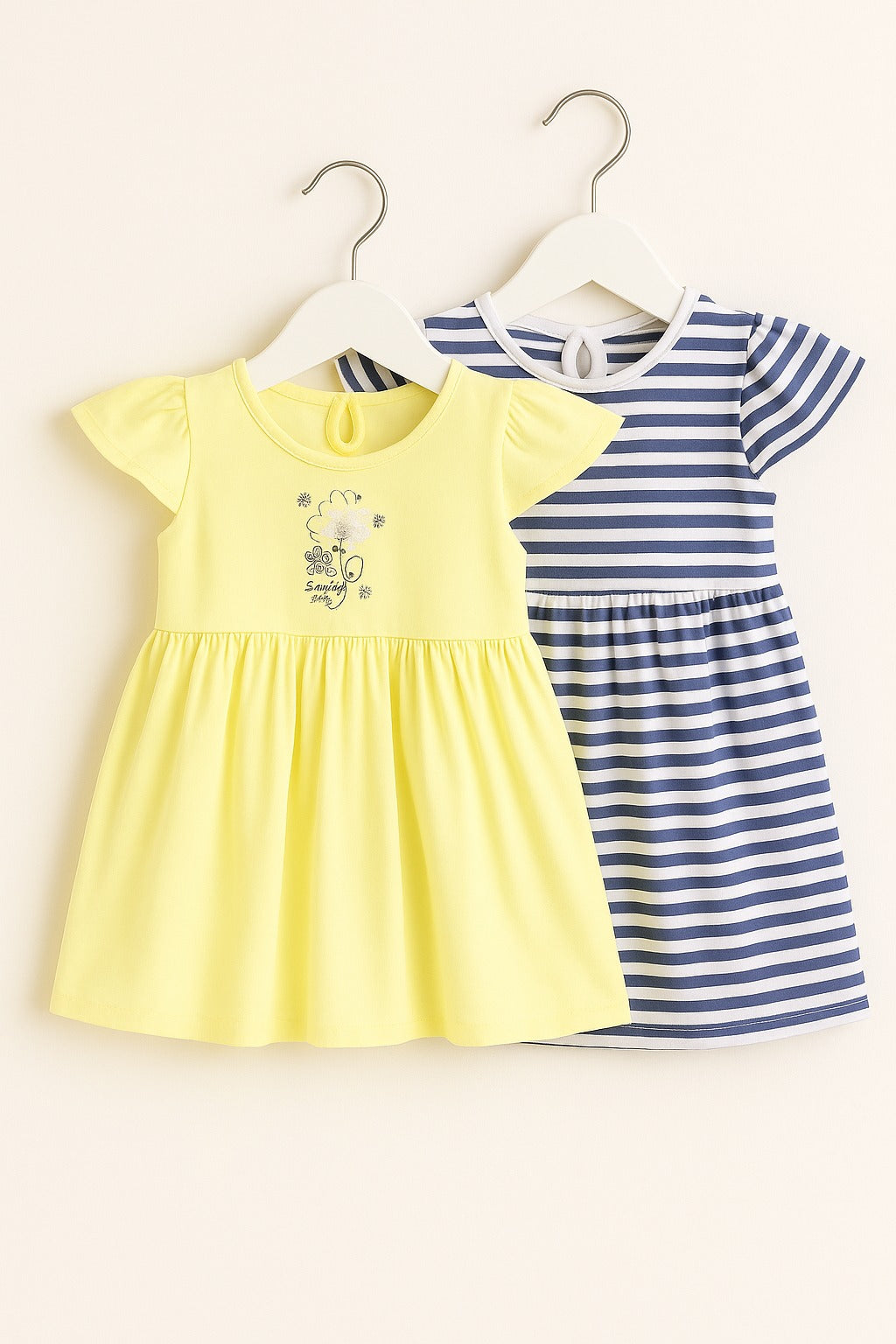 Victor And Jane - All-Over Printed Ruffle Dress (Pack Of 2)