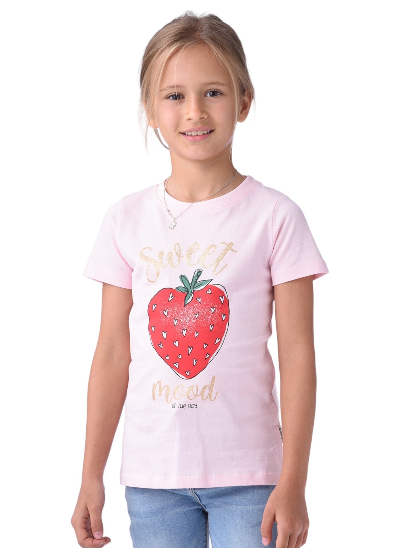 Victor And Jane Strawberry Graphic Fashion T-Shirt - Pink