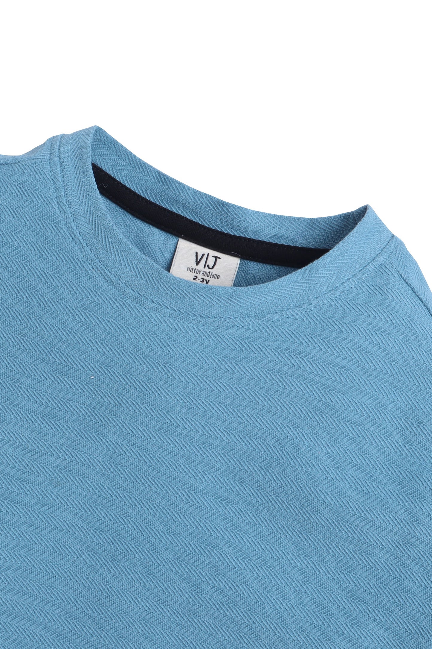 Junior Boys Cotton T-Shirt - Winter Blue