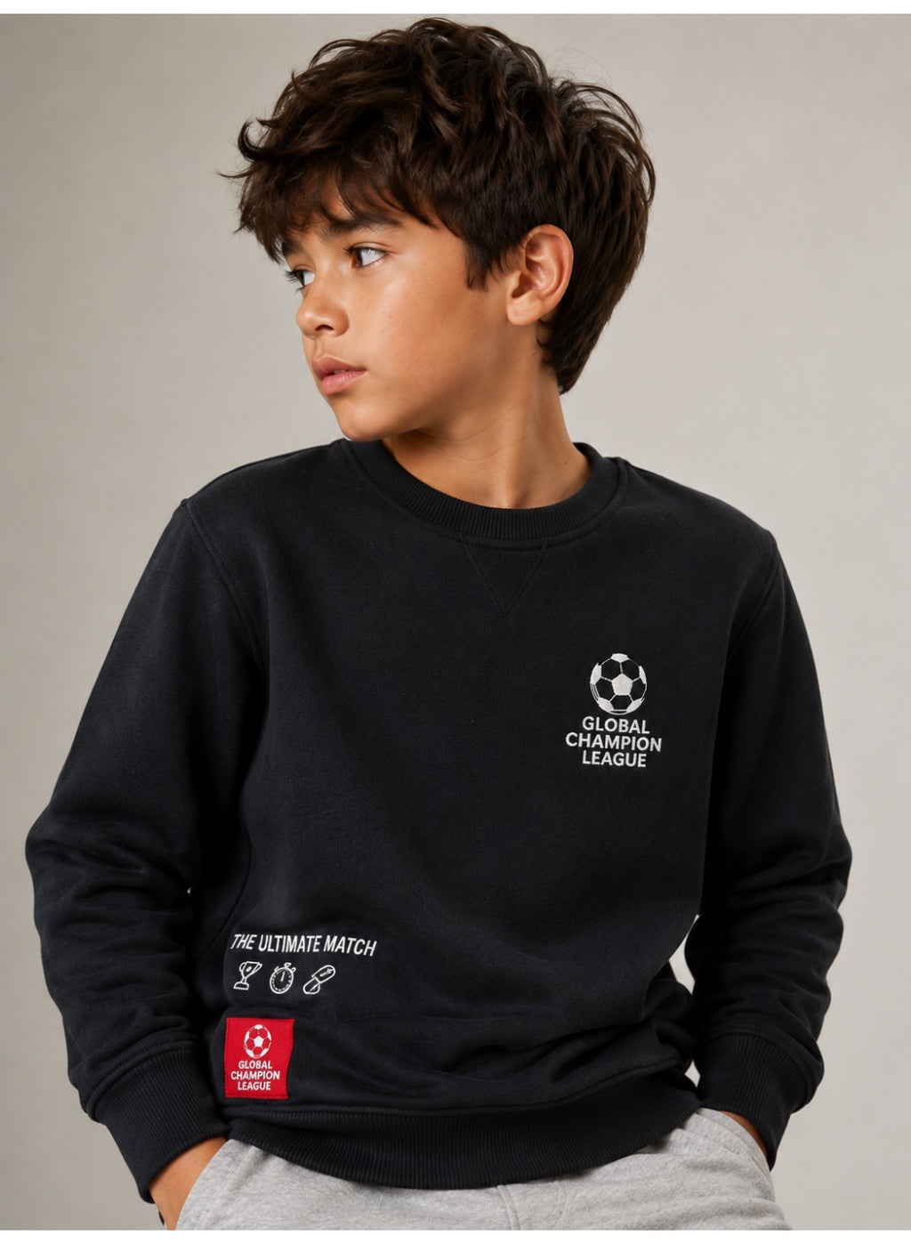 Boys’ Front and Back Graphic Print Pullover