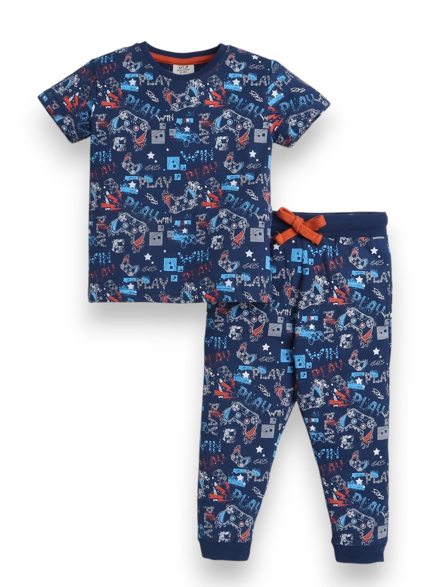 Victor and Jane - All-Over Printed T-shirt and Pyjama Set