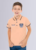 Victor & Jane Senior Boys' Polo T-Shirt “ With Embroidered Label Detail