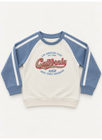 Girls Raglan Sleeve Sweatshirt and Wide Leg Pants Set
