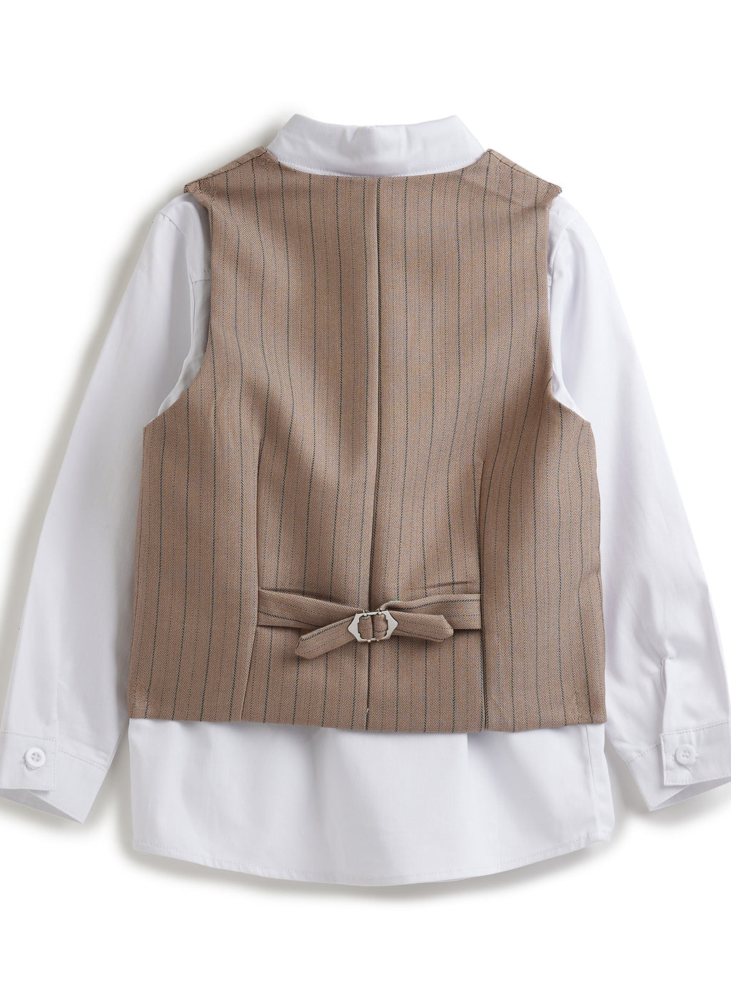 Striped Waistcoat Shirt Pants Set