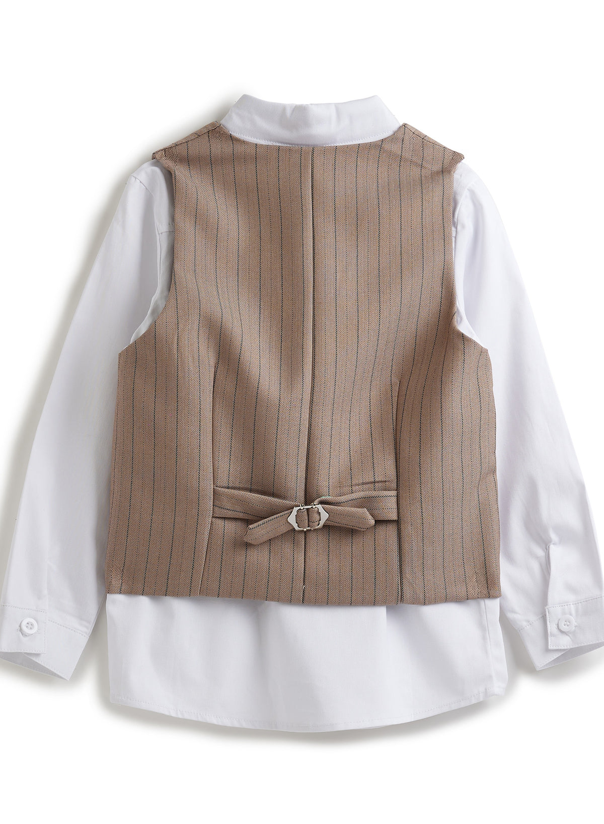 Striped Waistcoat Shirt Pants Set