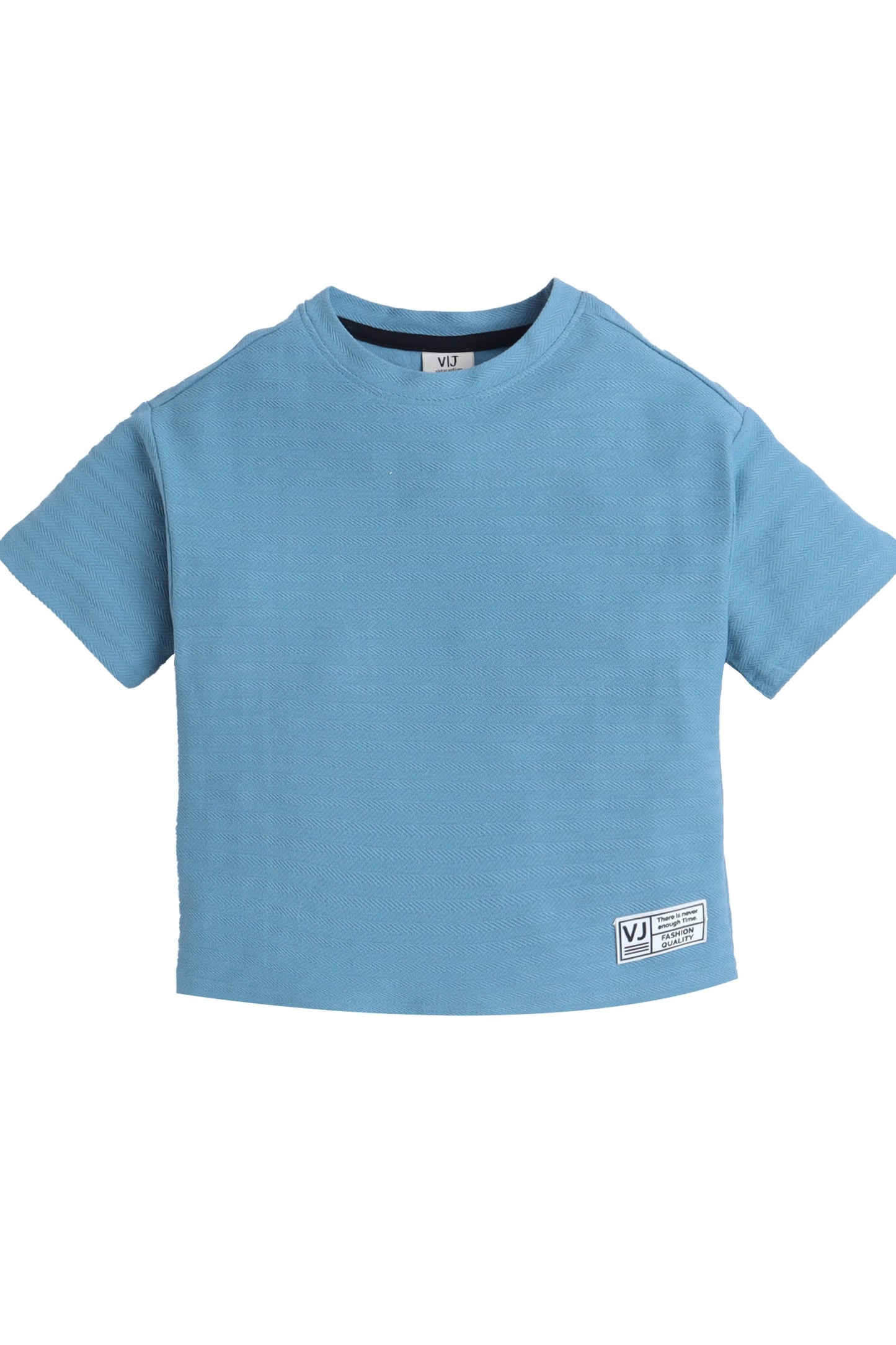 Junior Boys Cotton T-Shirt - Winter Blue