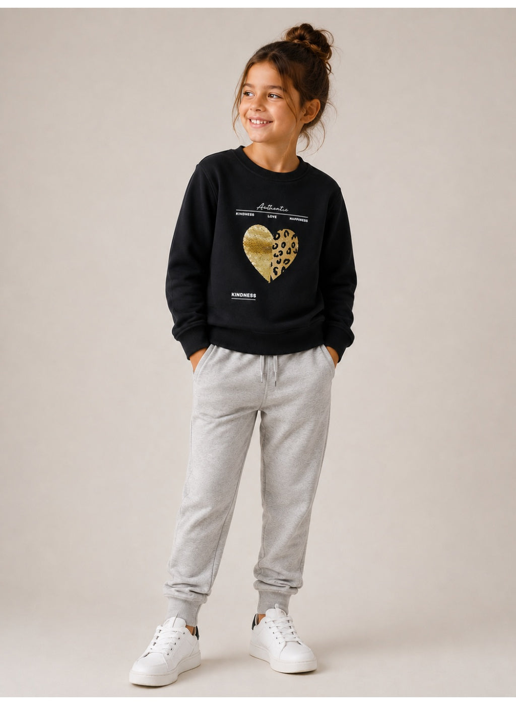 Girls Good Vibes Graphic Pullover