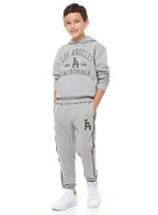 Boys And Girls' Relaxed Fit 2-Piece Hoodie And Jogger Set Grey
