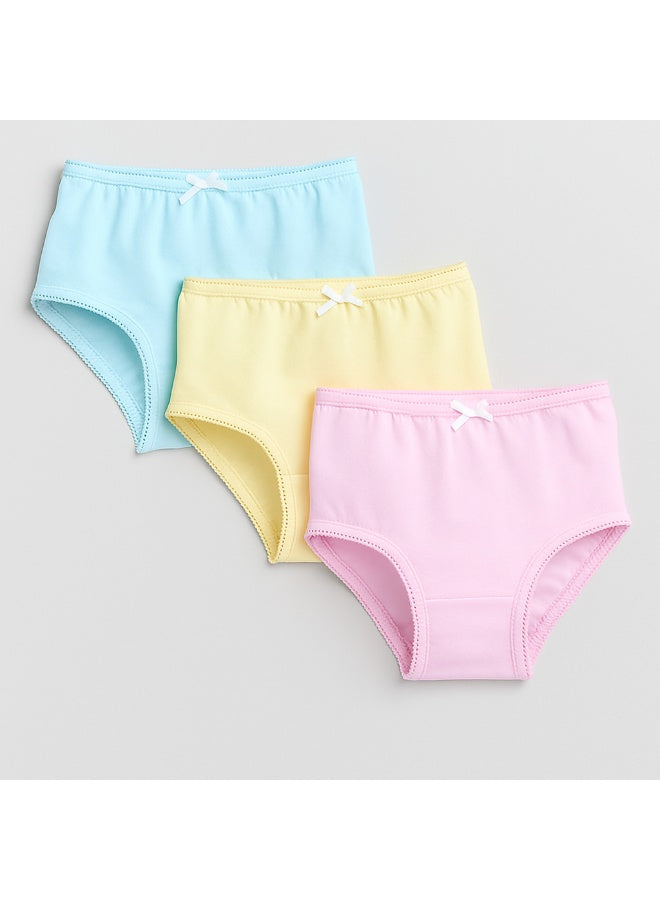 3-Pack Briefs for Girls – Soft Cotton Pastel Underwear Set