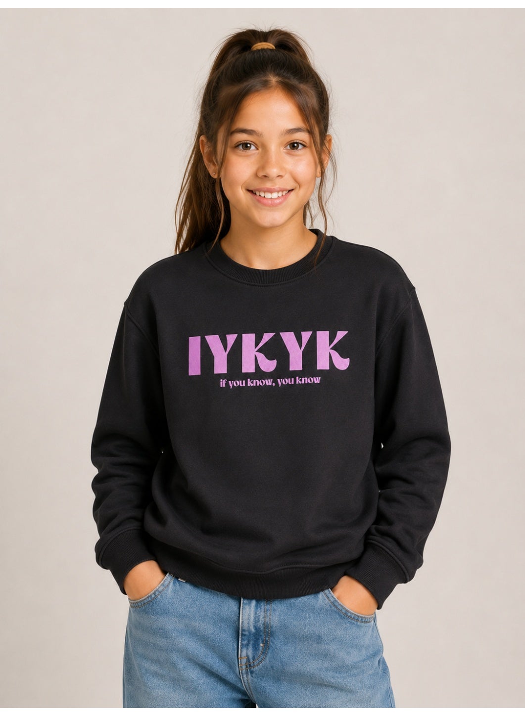 Girls Good Vibes Graphic Pullover