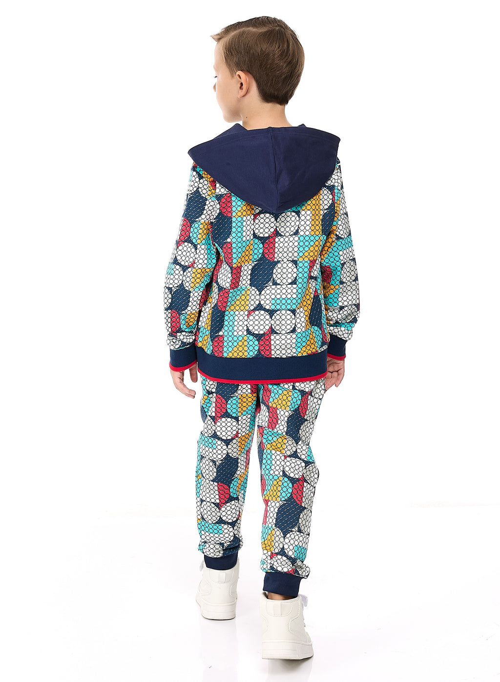 Boys' 2-Piece Printed Fullzipper Hoodie And Jogger Set Multi