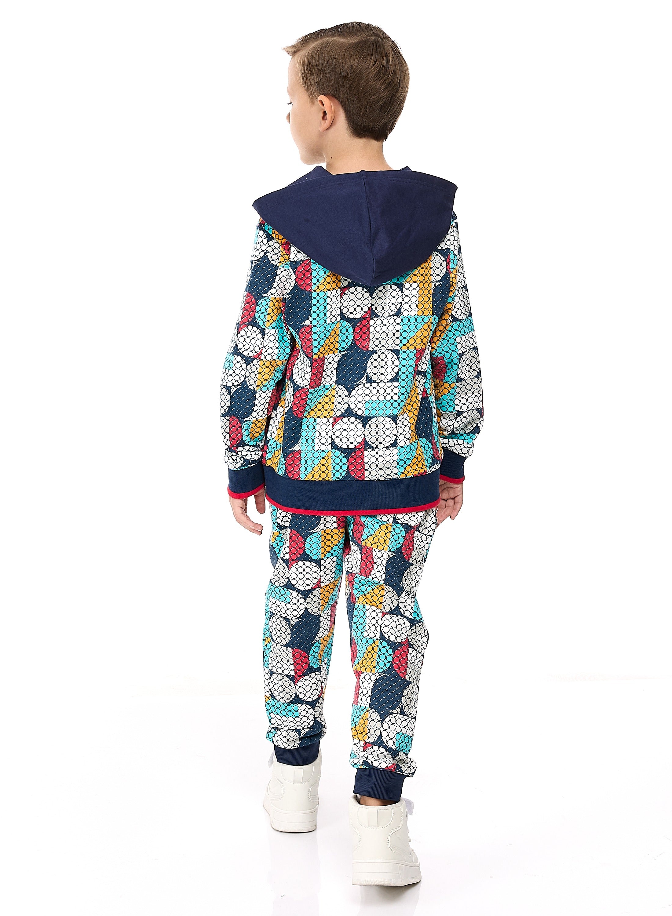 Boys' 2-Piece Printed Fullzipper Hoodie And Jogger Set Multi