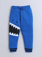 Boys' 3-Piece Set Tracksuits- Off-White Long Tee, Blue Fullzipper Hoody Jacket And Jogger ,(6Mo - 3Yrs )