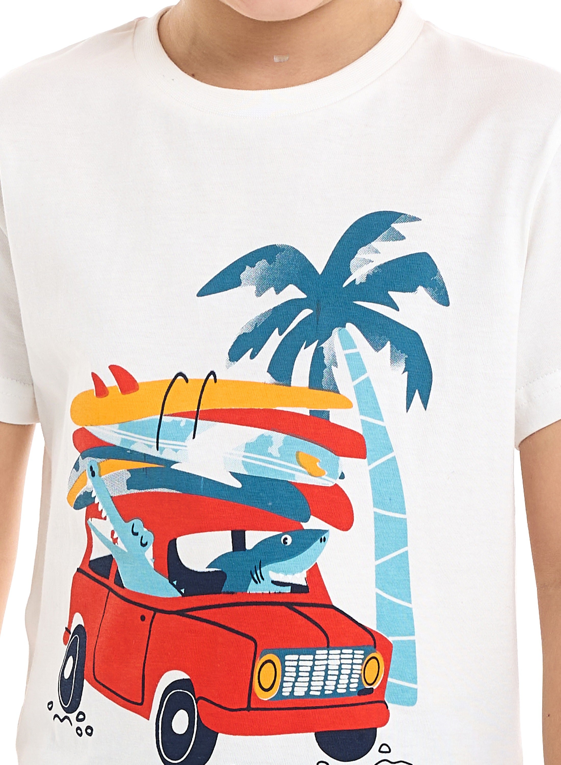 Victor And Jane 2 Piece Sets With Matching Tshirt And Slogan Print Shorts With Elasticated Waist