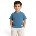 Junior Boys Cotton T-Shirt - Winter Blue