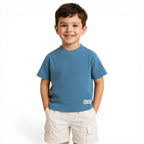 Junior Boys Cotton T-Shirt - Winter Blue