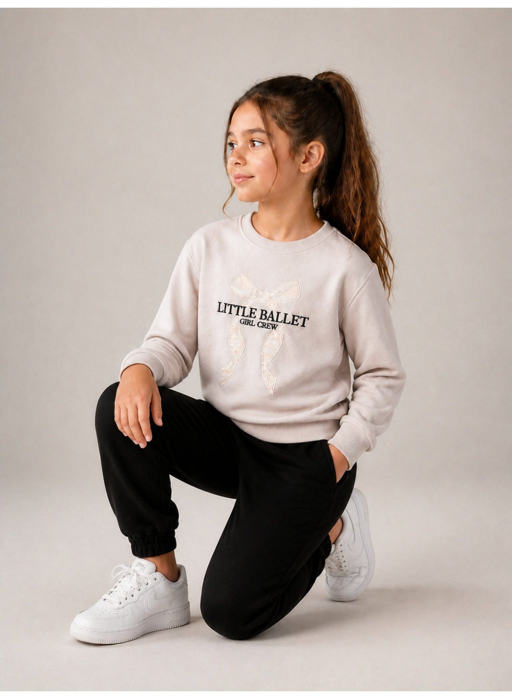 Girls "Little Ballet" Embroidery Pullover
