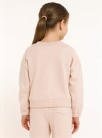 Girls Cargo Pocket Fleece Tracksuit “ Pink 2-Piece Set