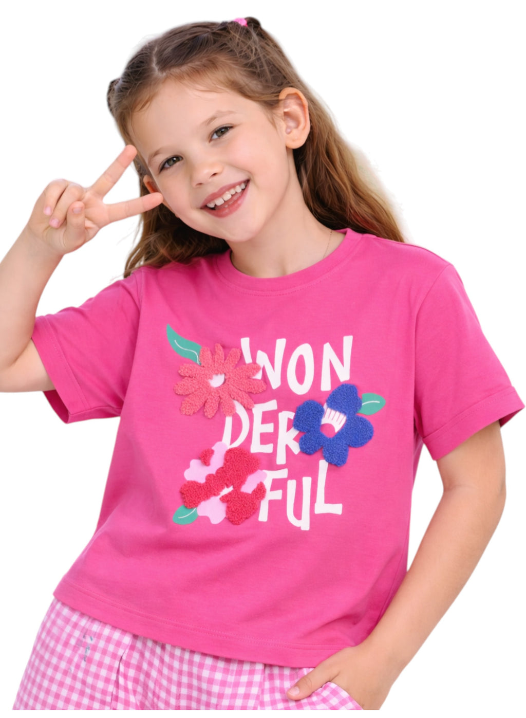 Girls Print T Shirt Set