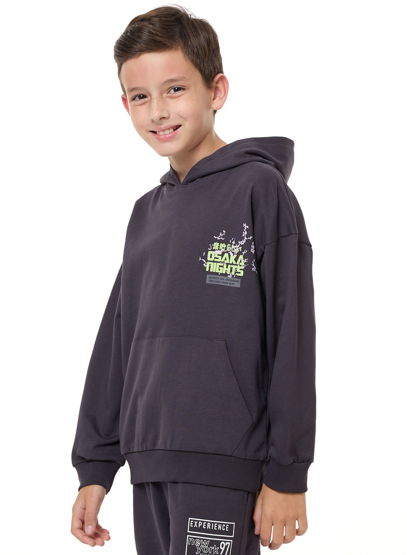 Boys' Hoodie Dark Grey