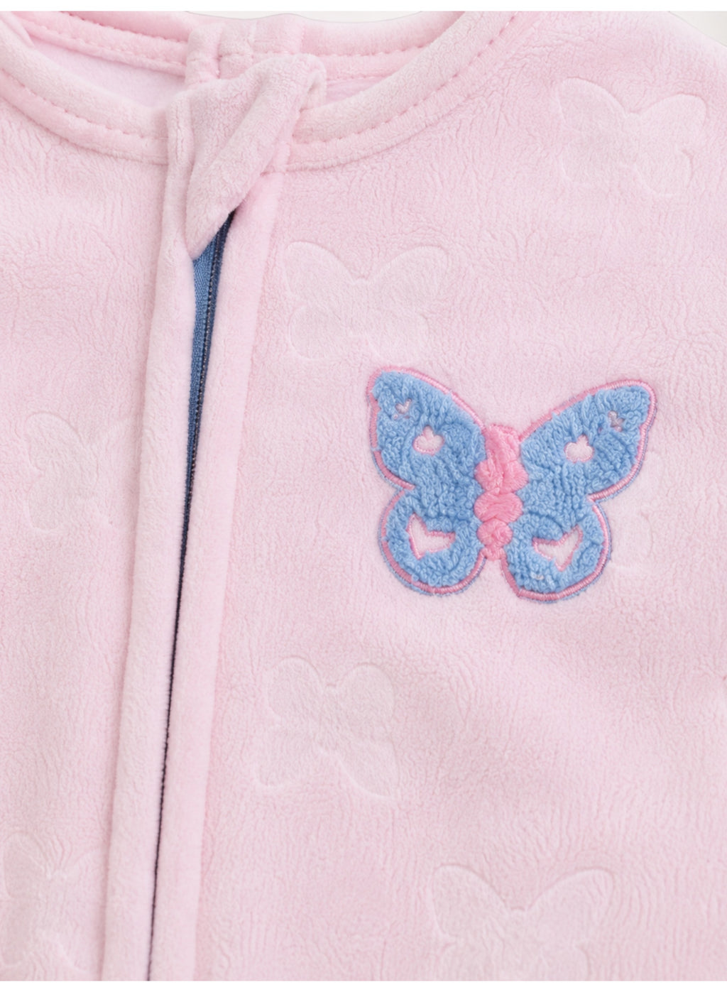 Baby Girls Butterfly Print Footed Onesie