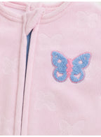 Baby Girls Butterfly Print Footed Onesie
