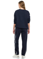 Girls Œparis France” Cotton Fleece 2-Piece Set - Navy