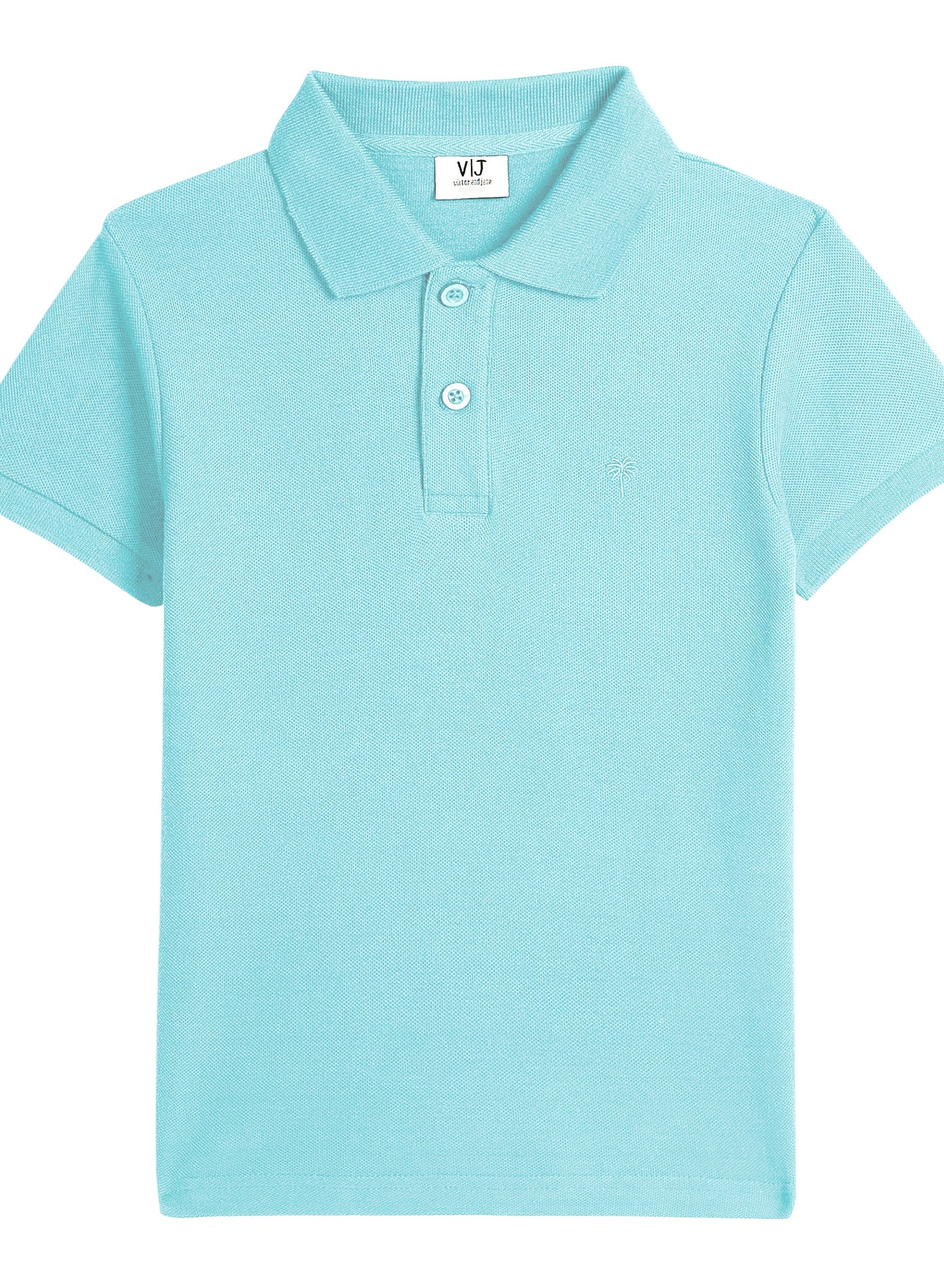Victor & Jane Junior Boys' Polo T-Shirt – Light Blue