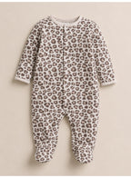 Baby Girls Quilted Footed Onesies (2-Piece Pack)