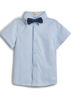 Blue Shorts And Braces Set With Shirt And Bow Tie