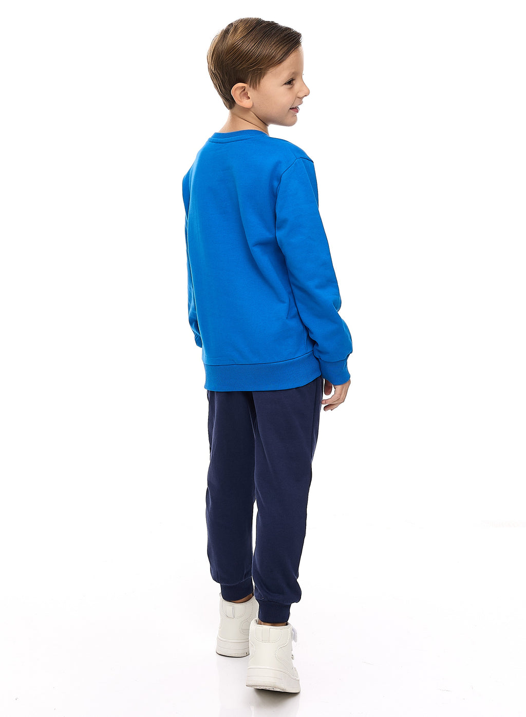 Boys' 2-Piece Sweatshirt And Jogger Set - Royal Blue/Navy
