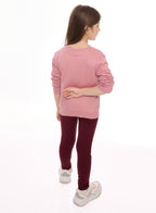Girls 2Pc Set- Sweat Top With Matching Leggings