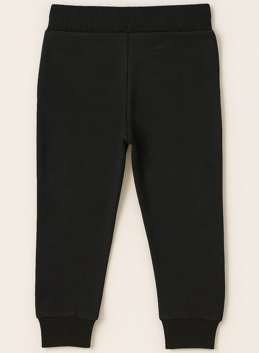 Boys French Terry Joggers With Drawstring Closure – Black