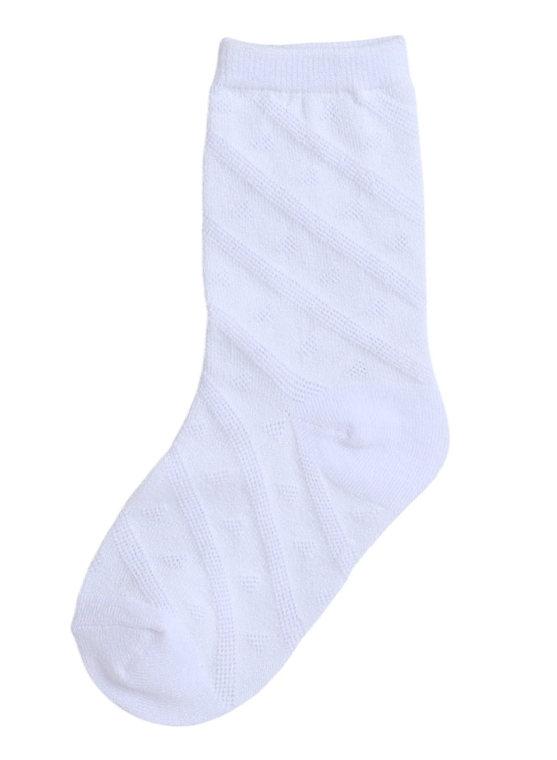 Girls 3 Pairs Textured Crew Length School Socks