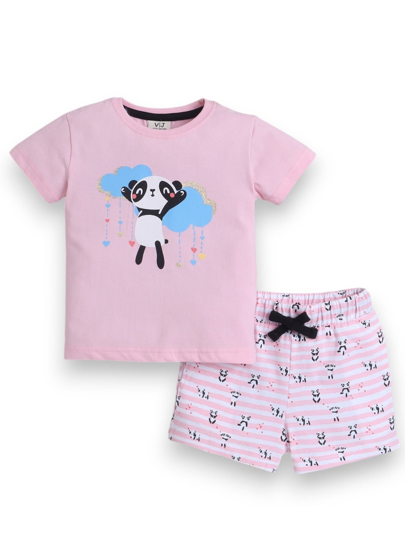 Victor and Jane - Printed T-shirt and Shorts Pyjama Set