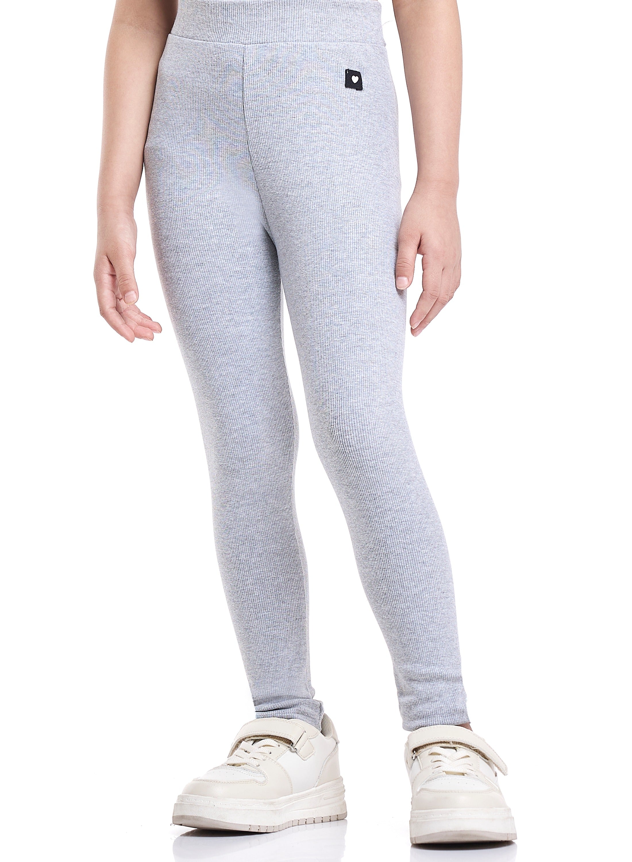 Girls Good Vibes Fleece Tracksuit “ Light Grey 2-Piece Set