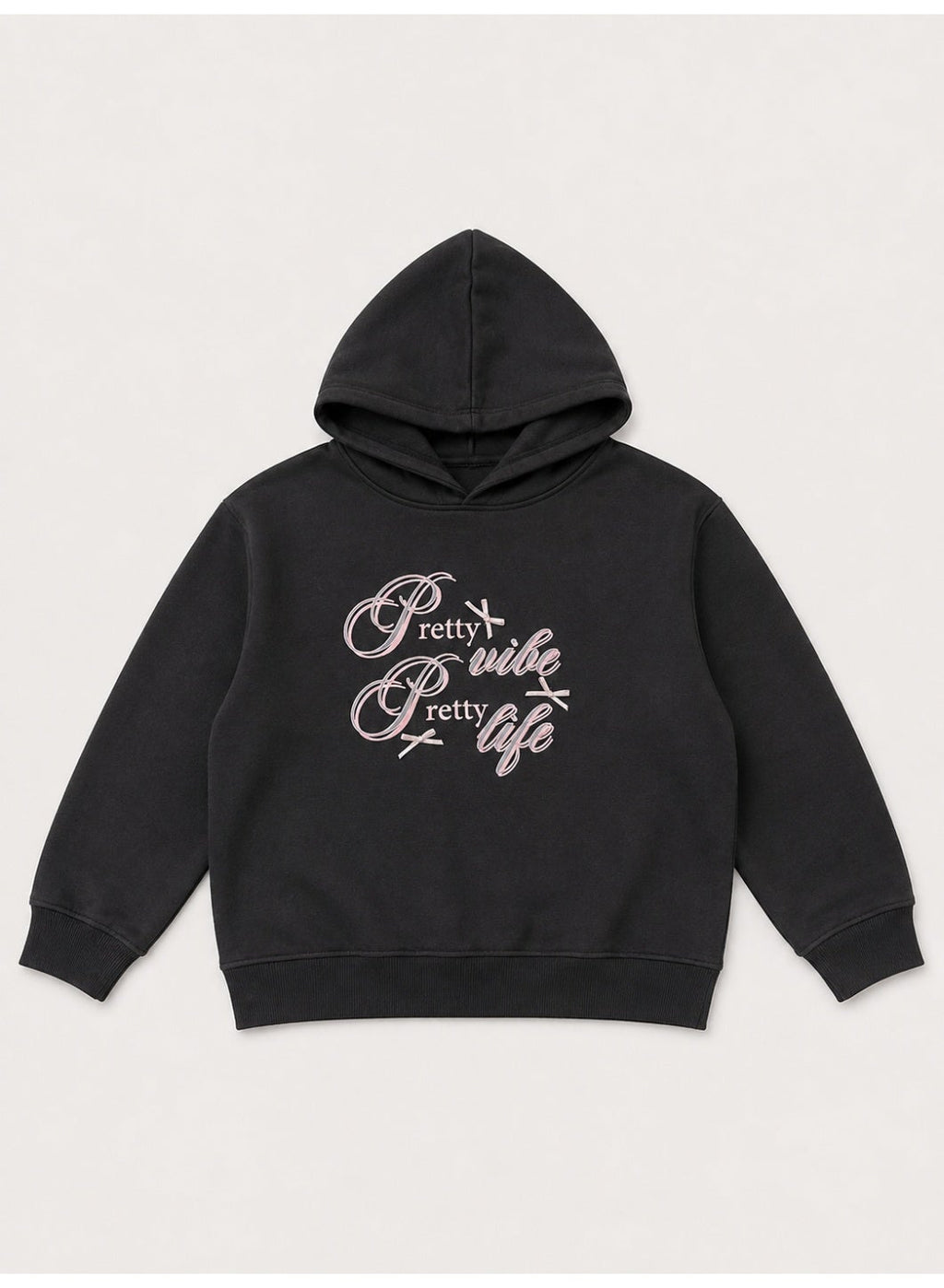 Girls Graphic Text Hoodie Sweatshirt