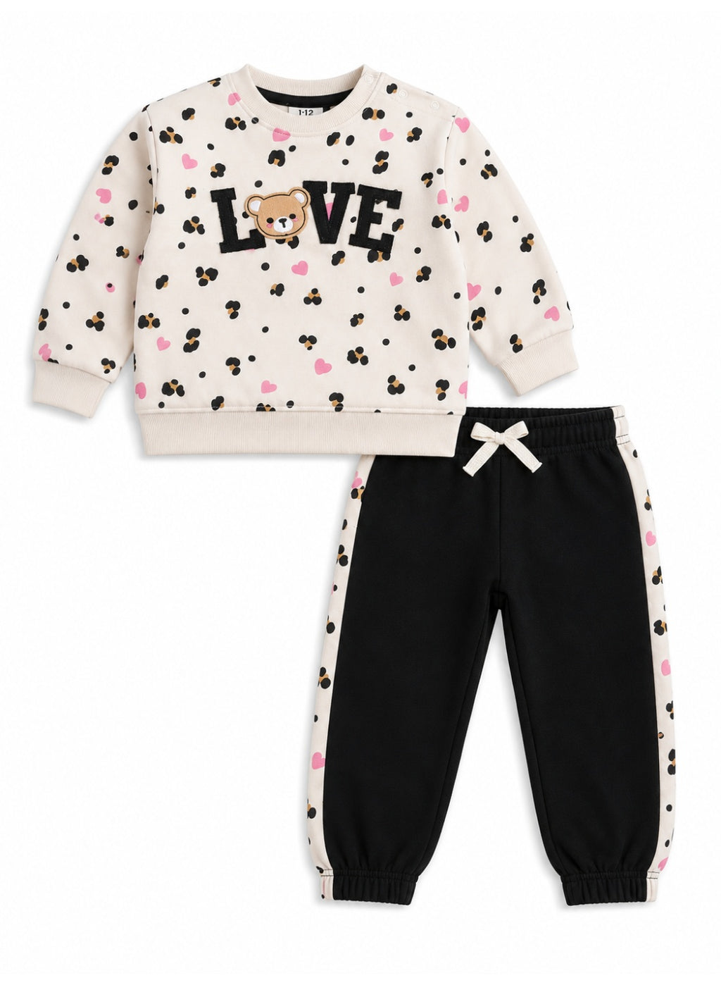 Girls 2-Piece Printed Sweatshirt & Jogger Pants Set