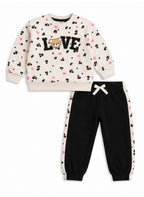 Girls 2-Piece Printed Sweatshirt & Jogger Pants Set