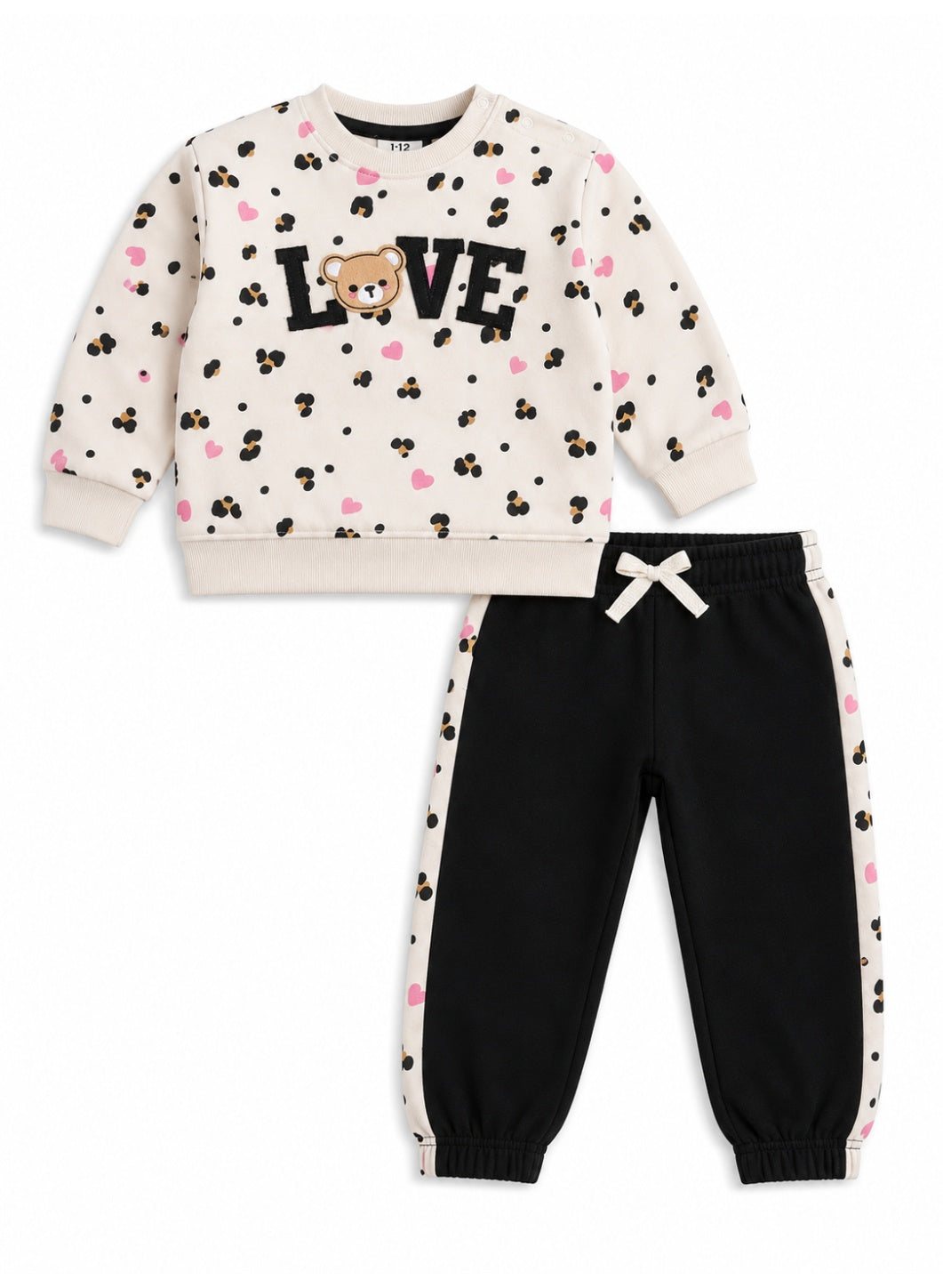 Girls 2-Piece Printed Sweatshirt & Jogger Pants Set