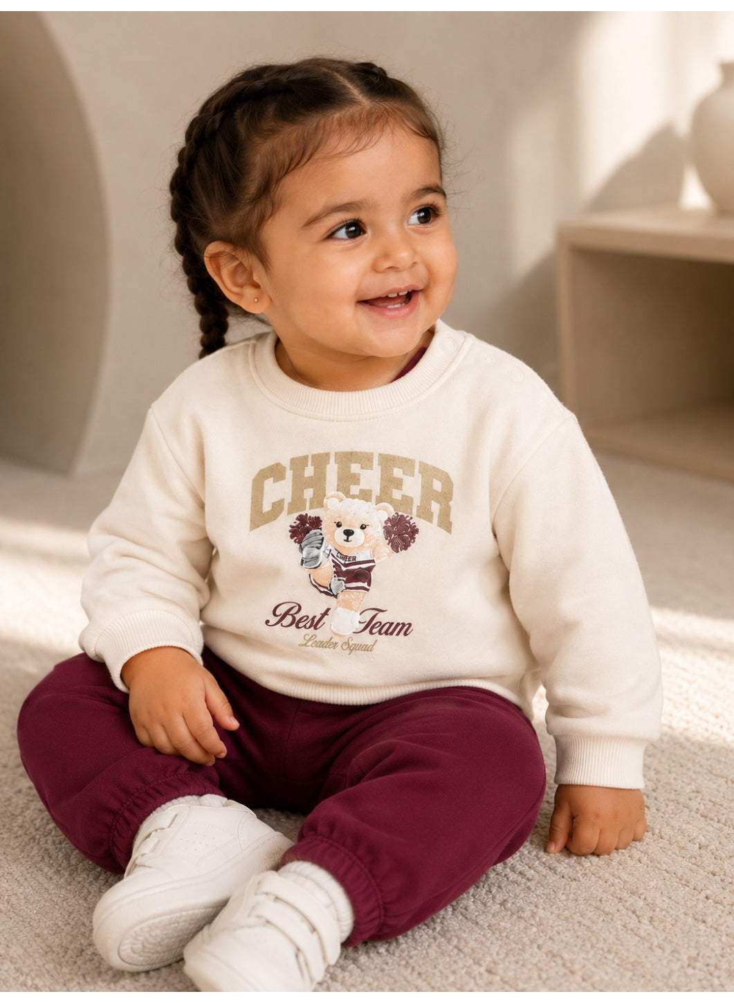 Girls 2-Piece Graphic Sweatshirt & Jogger Pants Set