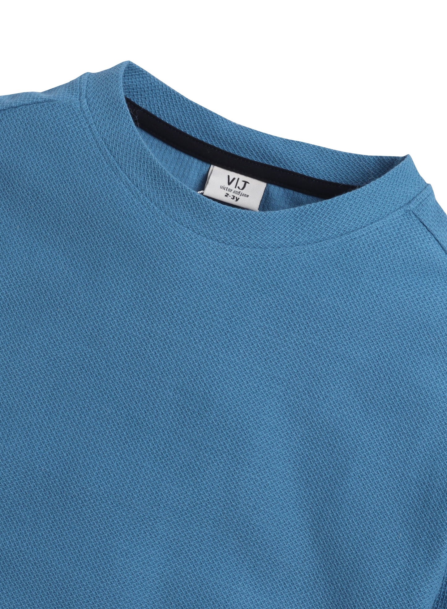 Junior Boys Statement Cotton Tee - Sky Blue
