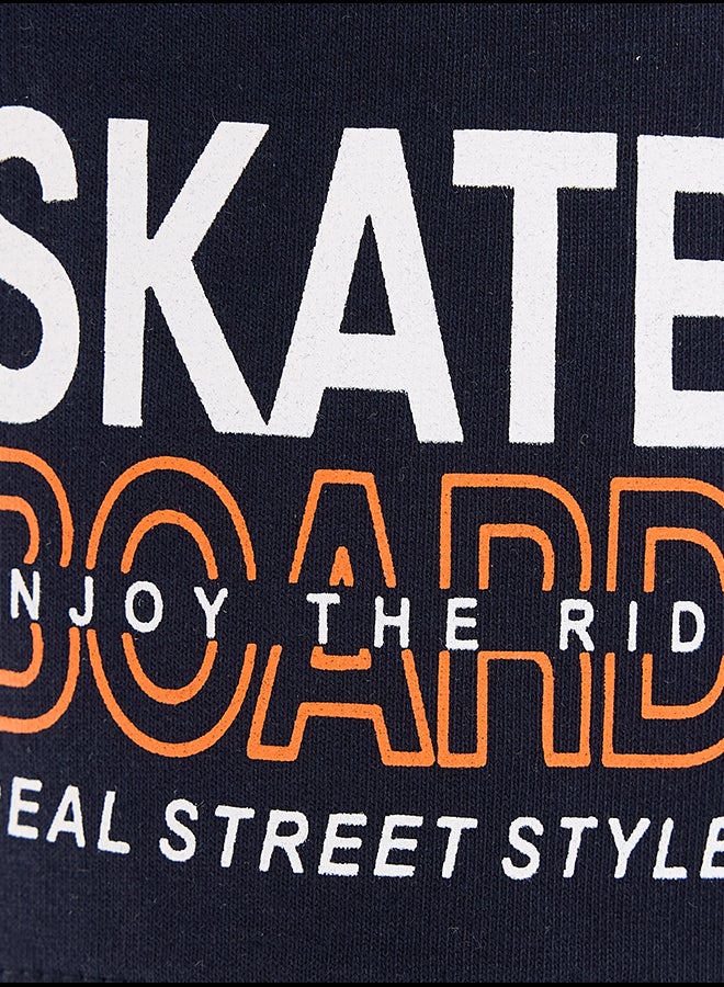 Victor and Jane Skate Doard T-Shirt & Shorts Set - Grey/Navy