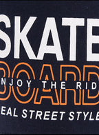 Victor and Jane Skate Doard T-Shirt & Shorts Set - Grey/Navy