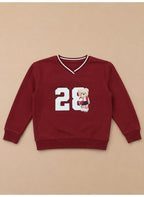 Girls Graphic V-Neck Sweatshirt and Wide Leg Pants Set